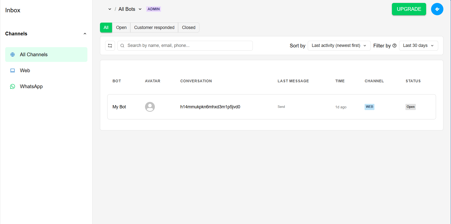 inbox page