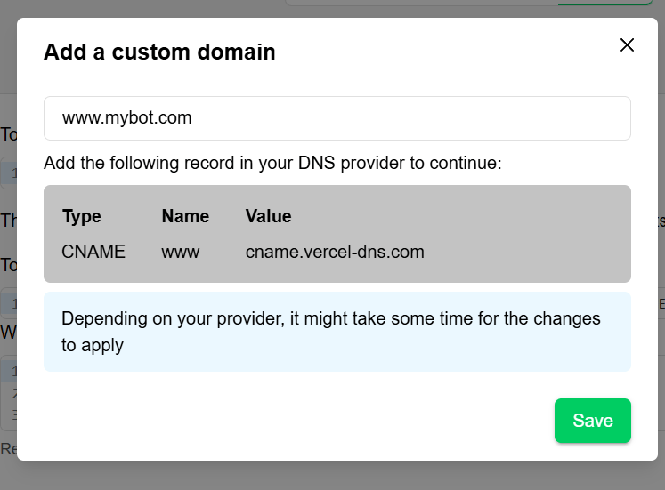 custom domain