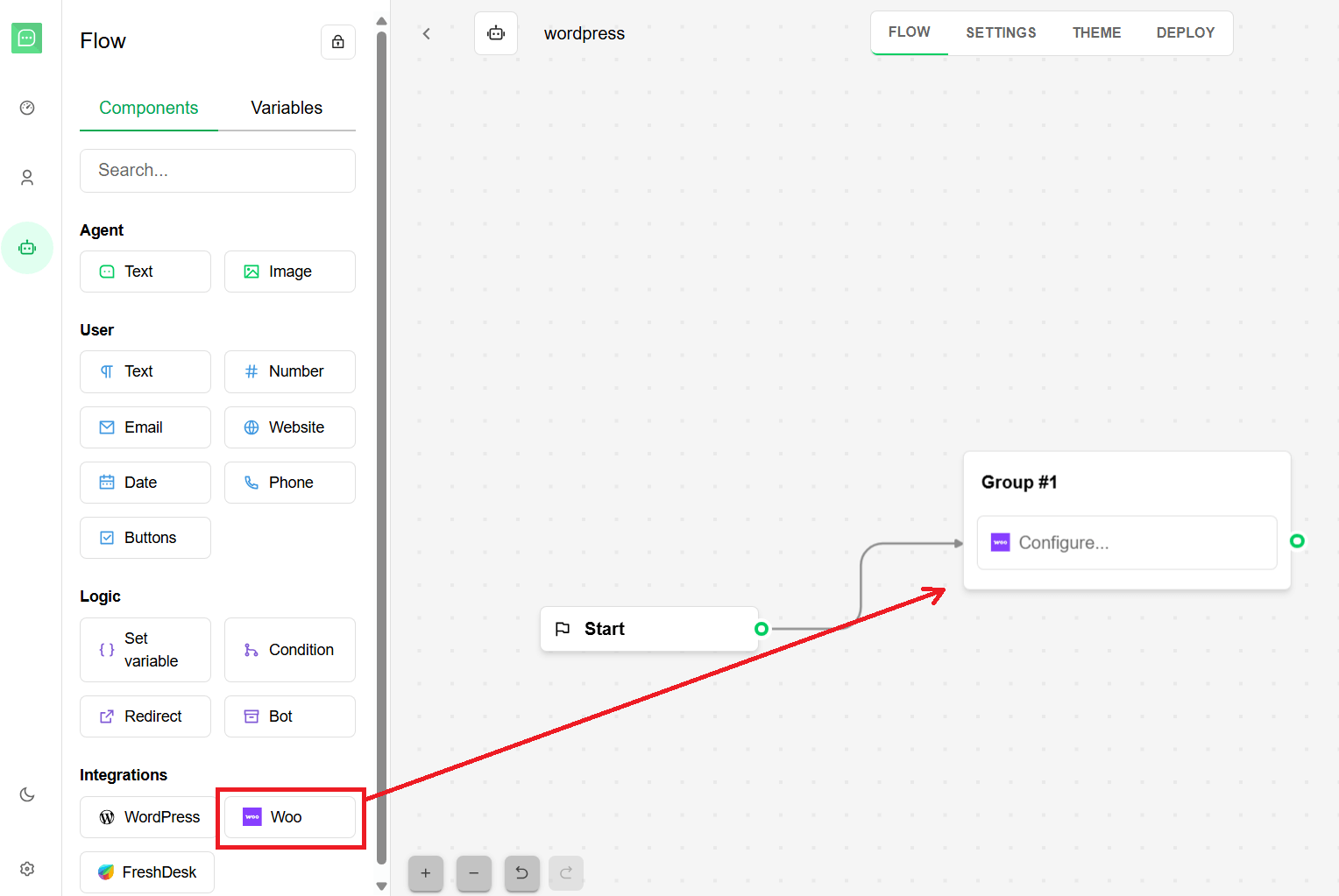 Woocommerce block flow
