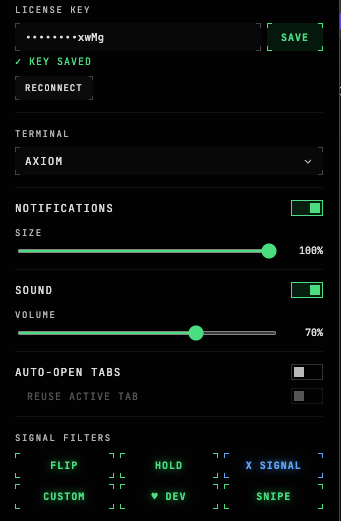 USEFUL extension settings