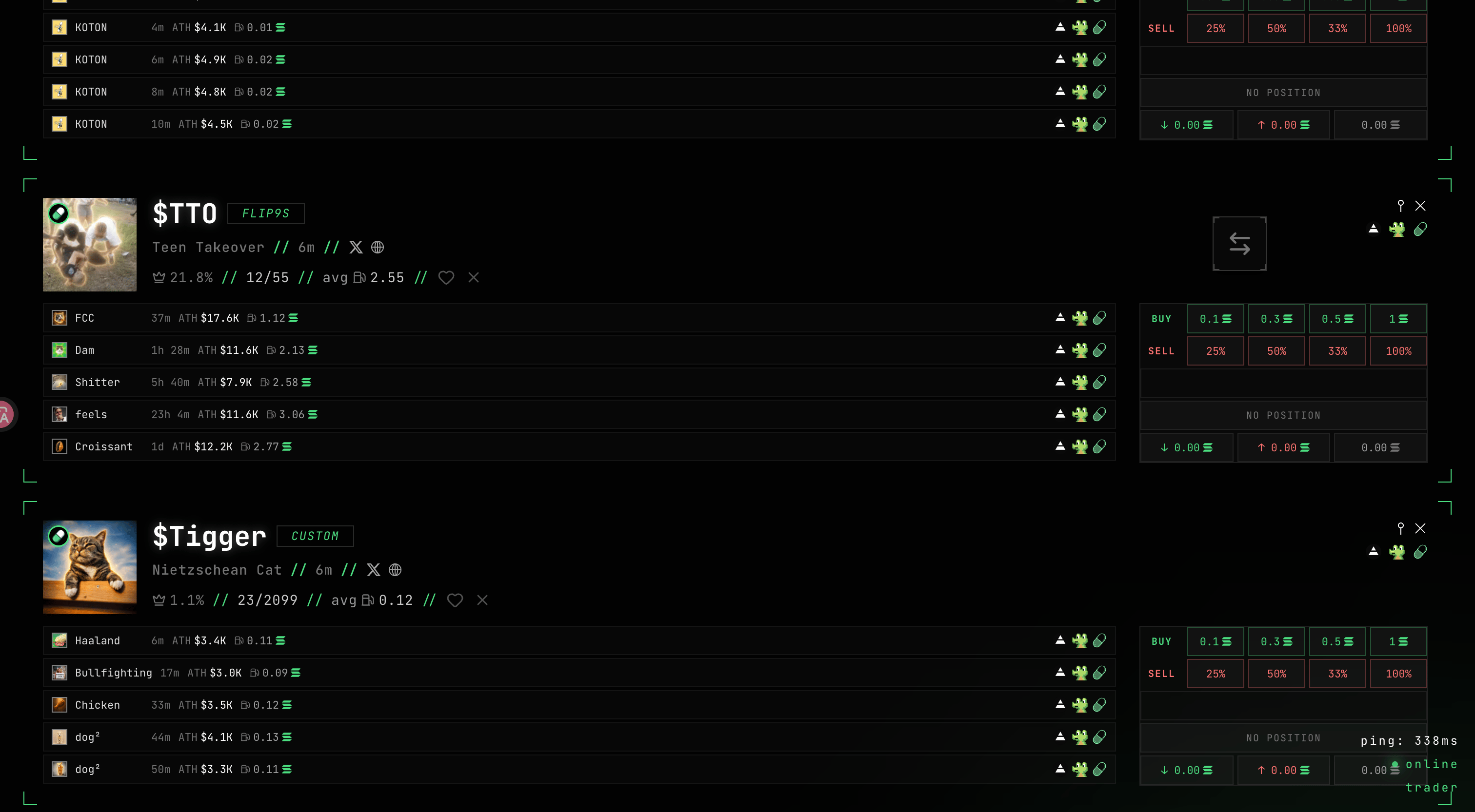 USEFUL feed with one-tap trading