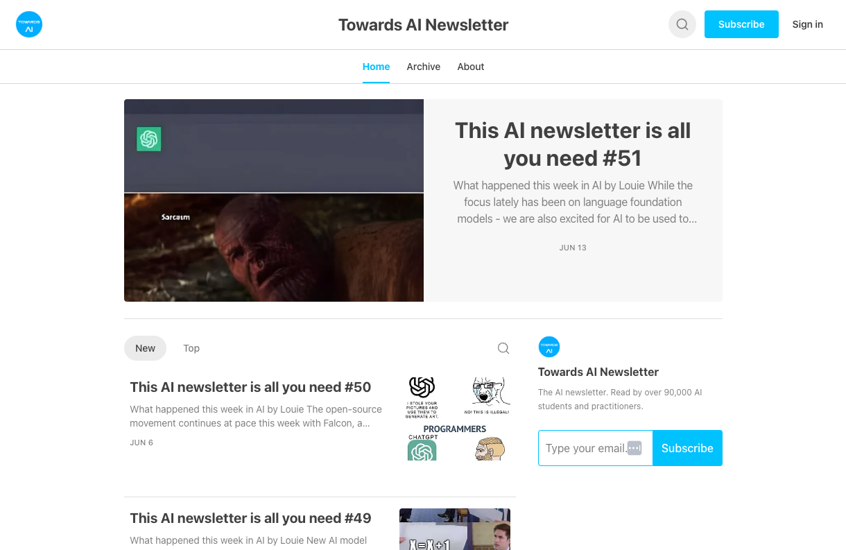 Towards AI Newsletter
