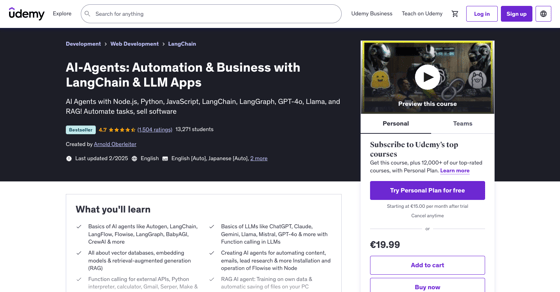 7 Best Courses on AI Agents in 2025 (Free & Paid)