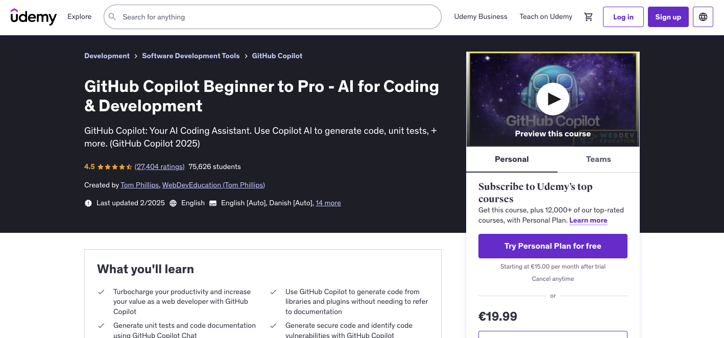 GitHub Copilot Beginner to Pro