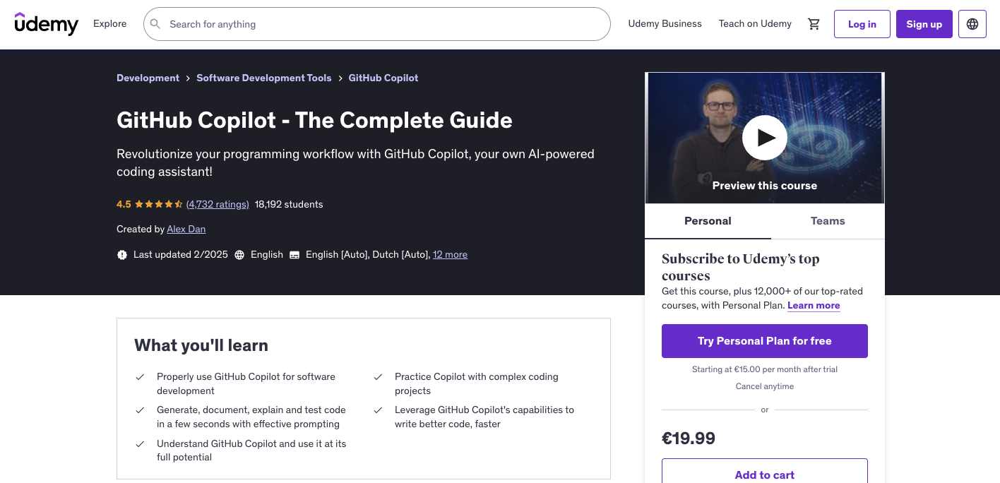 GitHub Copilot - The Complete Guide