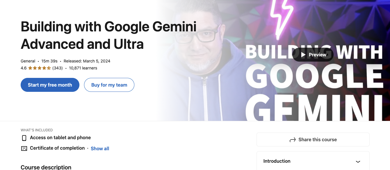 Building with Google Gemini Advanced and Ultra