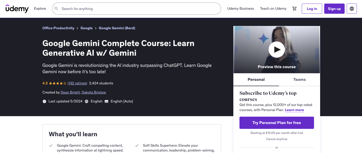 Google Gemini Complete Course