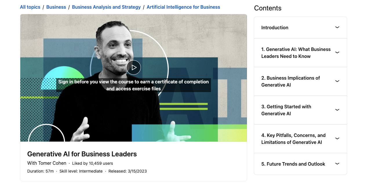 Generative AI for Business Leaders