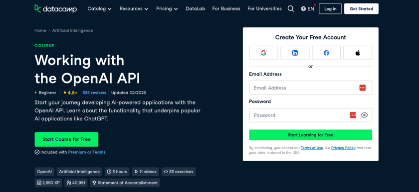 10 Best OpenAI API Courses in 2025 (Free & Paid)