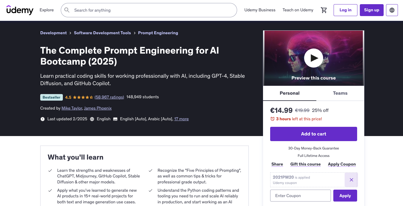 The Complete Prompt Engineering for AI Bootcamp