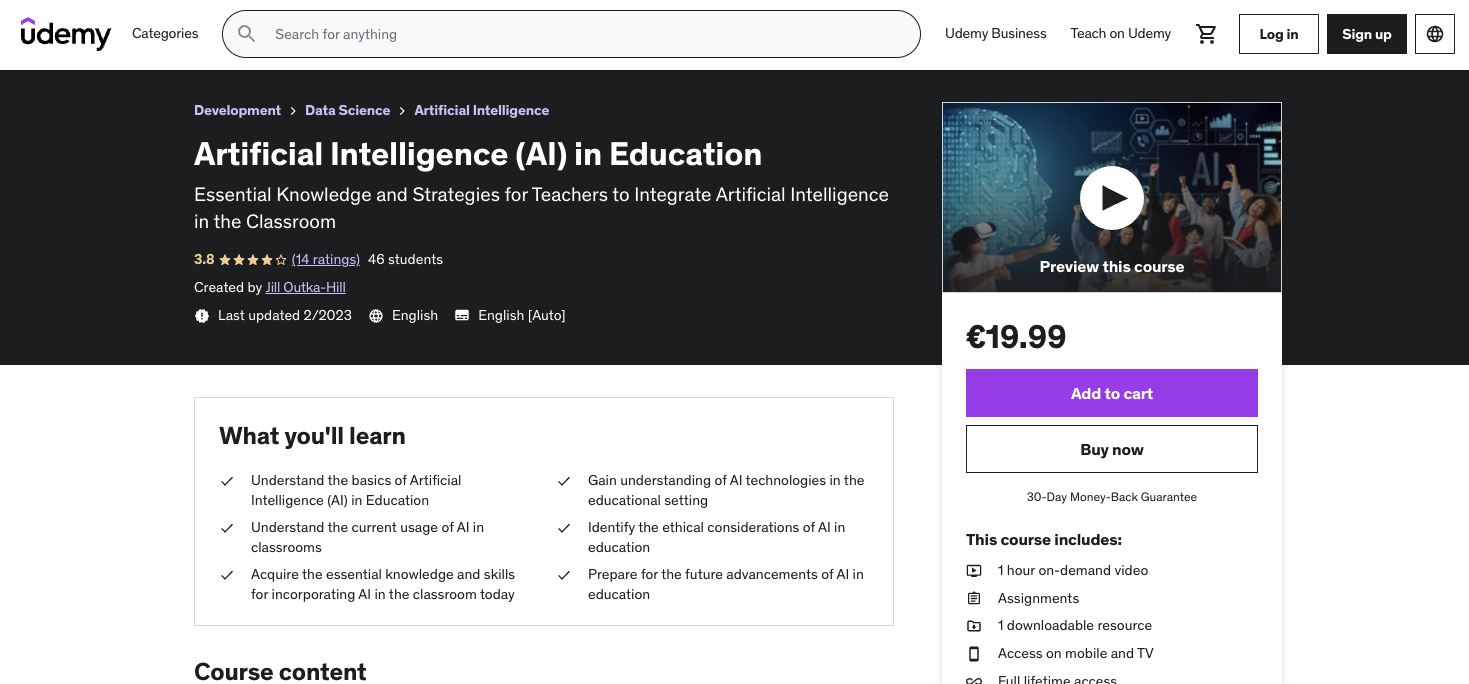 Artificial Intelligence (AI) in Education