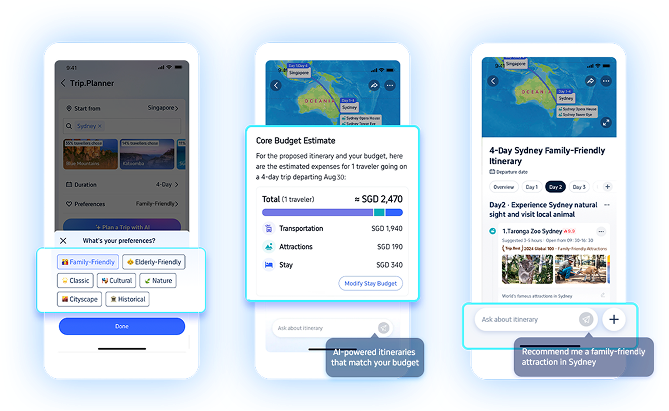 Trip.Planner itinerary planning interface