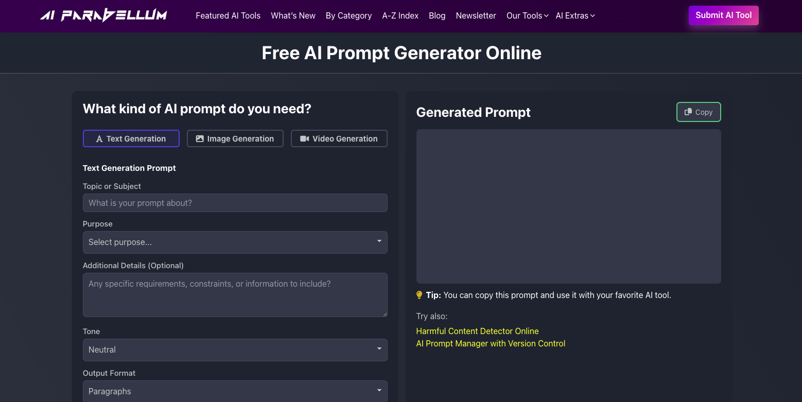 AI Parabellum Prompt Generator