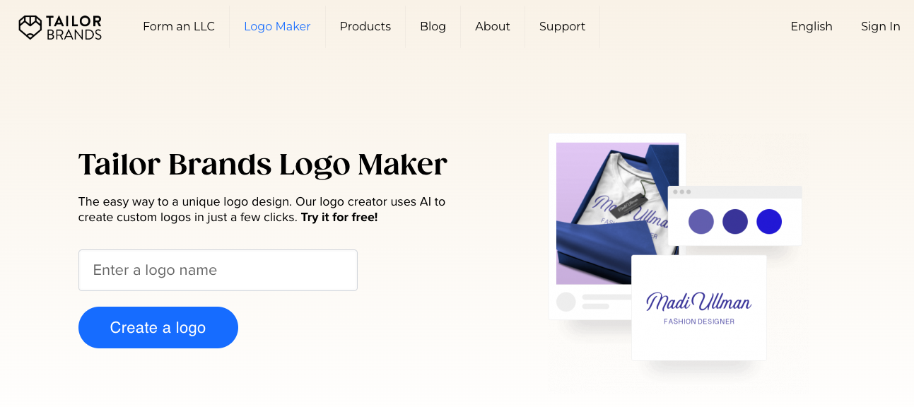 Tailor Brands Logo Maker