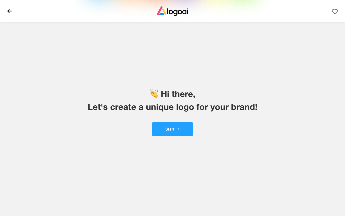 LogoAI logo maker interface