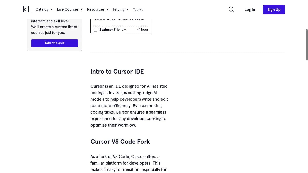 Introduction to AI Coding with Cursor Cheatsheet by Codecademy