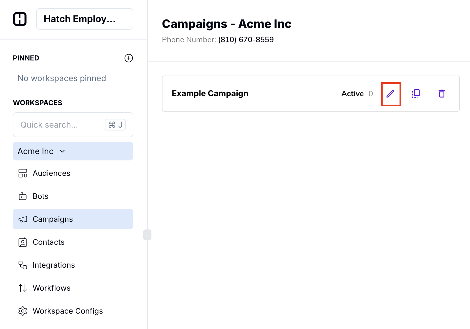 Update a Campaign - Hatch Documentation