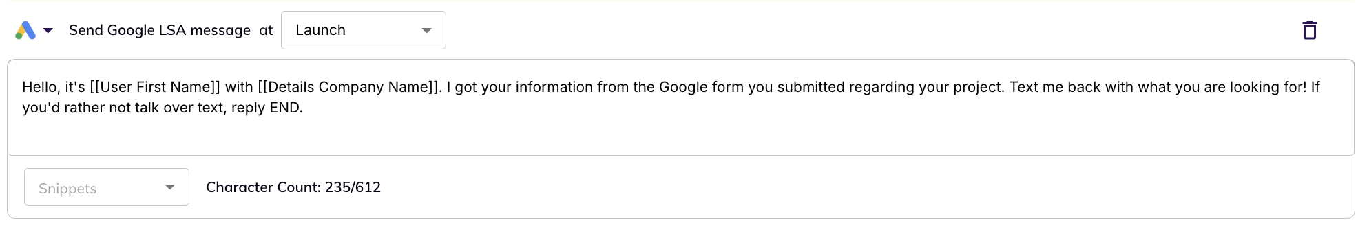 Google LSA campaign step