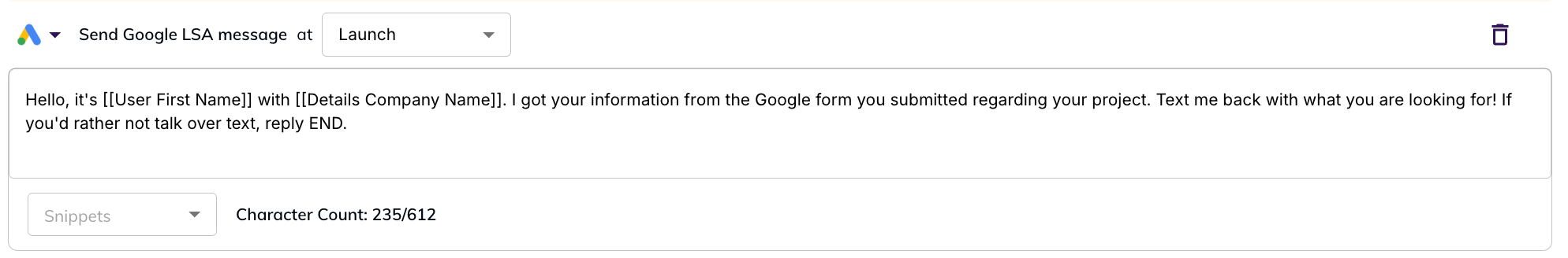Google LSA campaign step