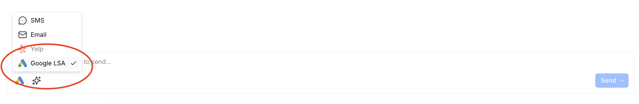 Google LSA convo zoomed in