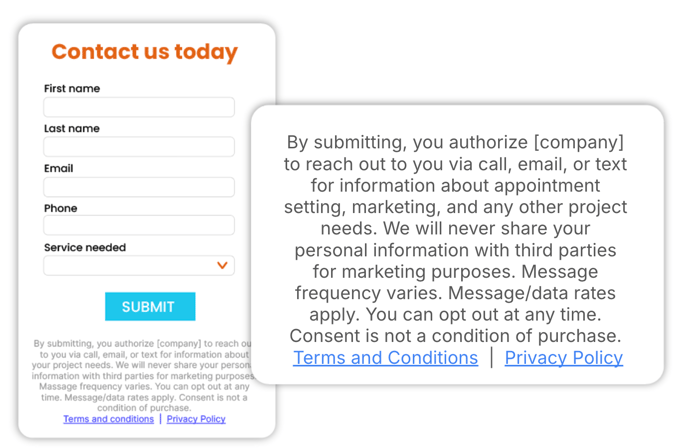 10dlc-compliant opt in form example
