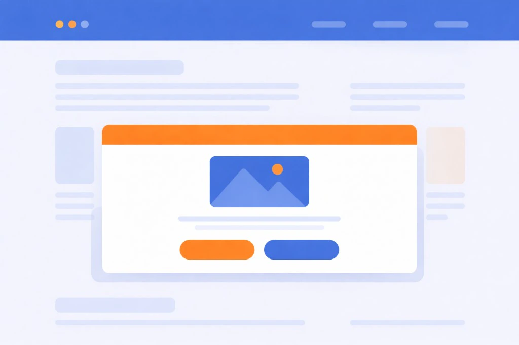 Ilustração de um Smart Block embutido no layout de uma página