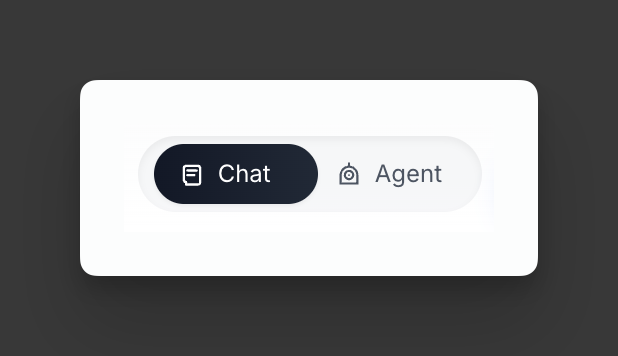 Agent vs Chat Mode Toggle