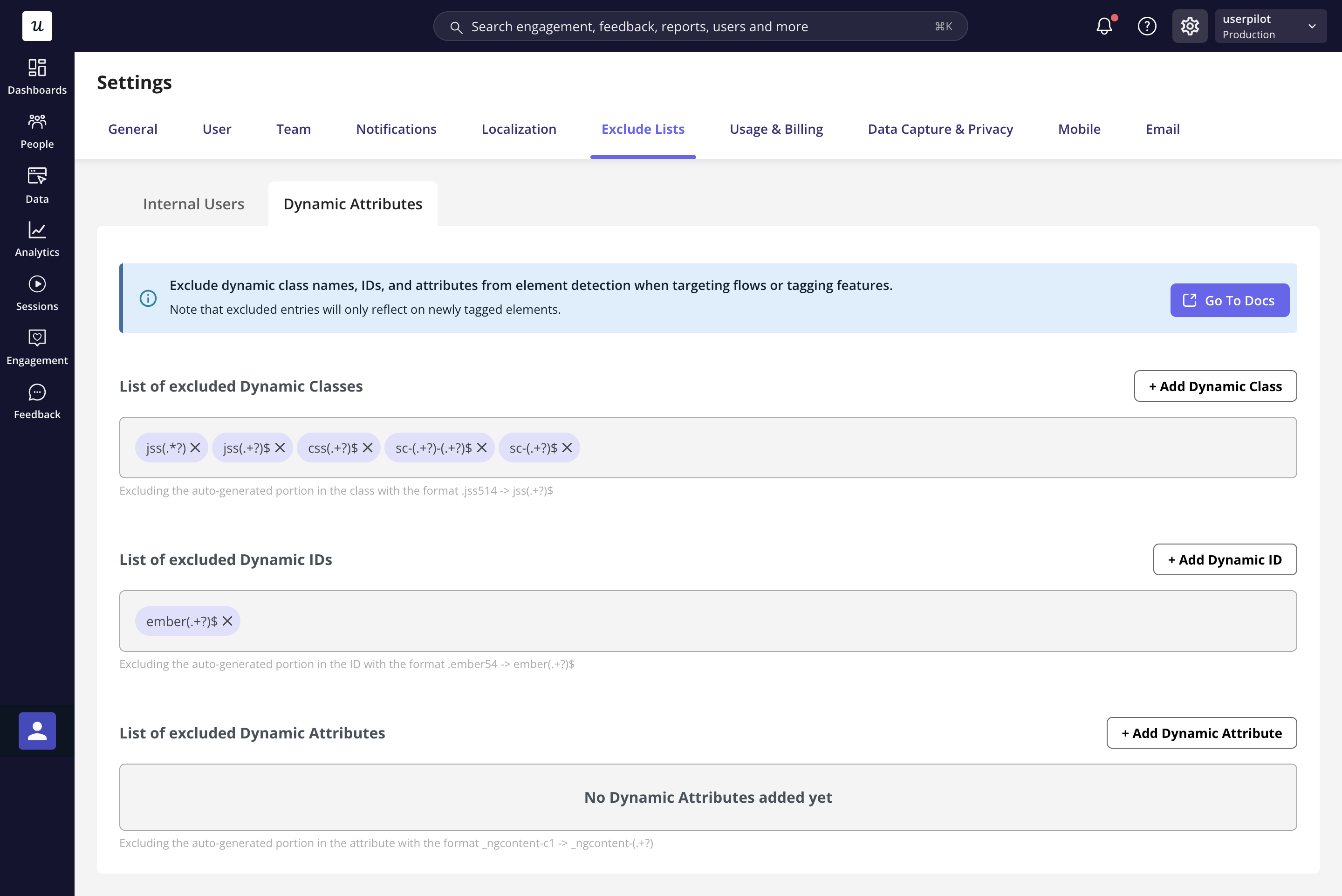 Screencapture Run Userpilot Io Settings Exclude Lists 2025 12 15 21 42 56 Pn