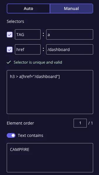 Text Contains Example