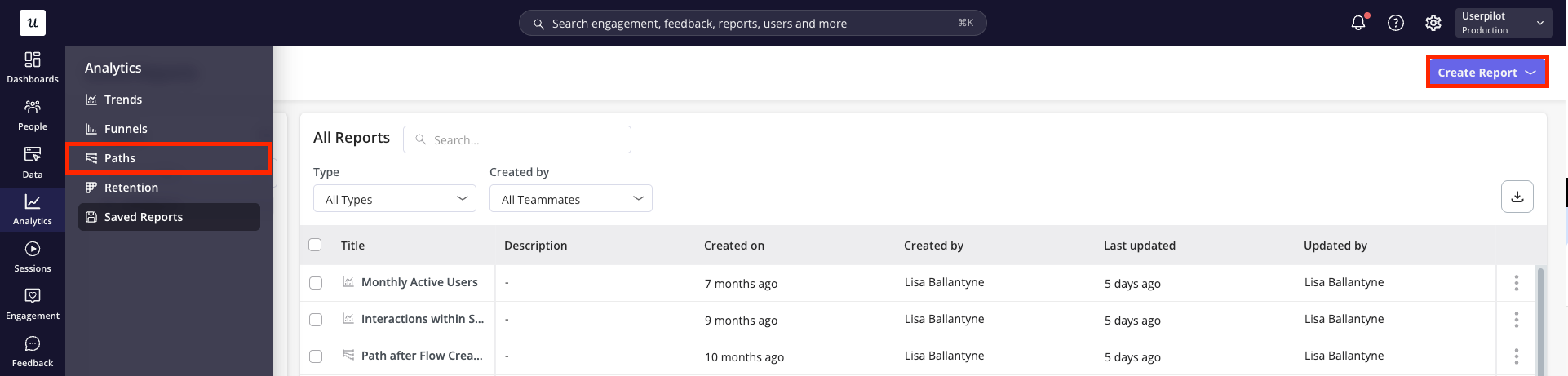Paths - Userpilot Knowledge Base