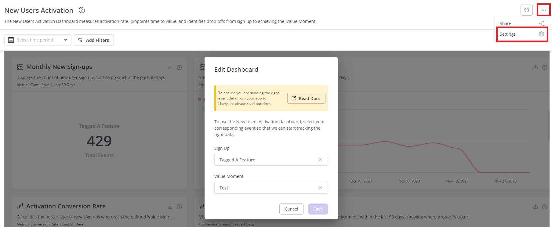 User activation setup form