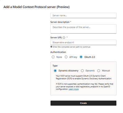 Choosing OAuth 2.0 with Dynamic discovery for the Userpilot MCP server