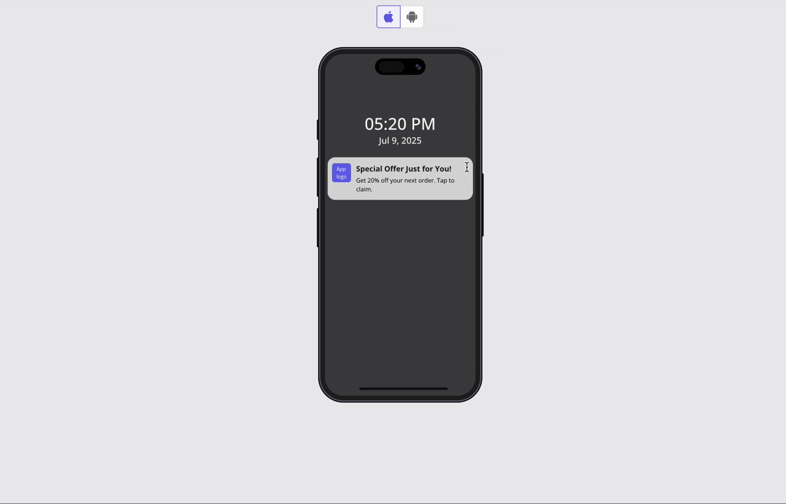 Personalize push notification message