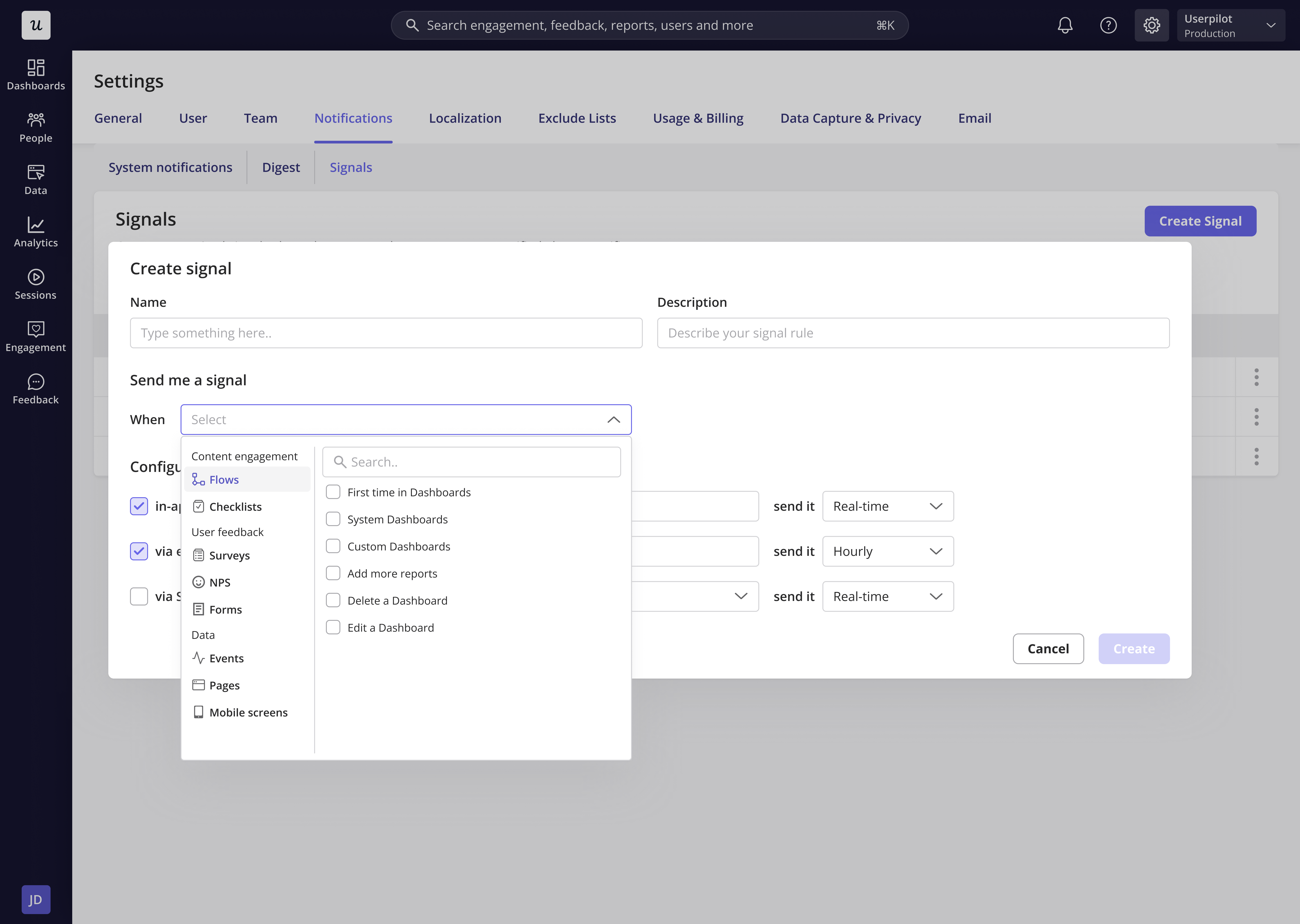 Signal notifications - Userpilot Knowledge Base