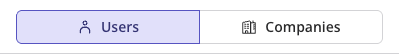 User or company level selector