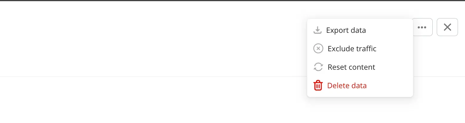 User profile actions