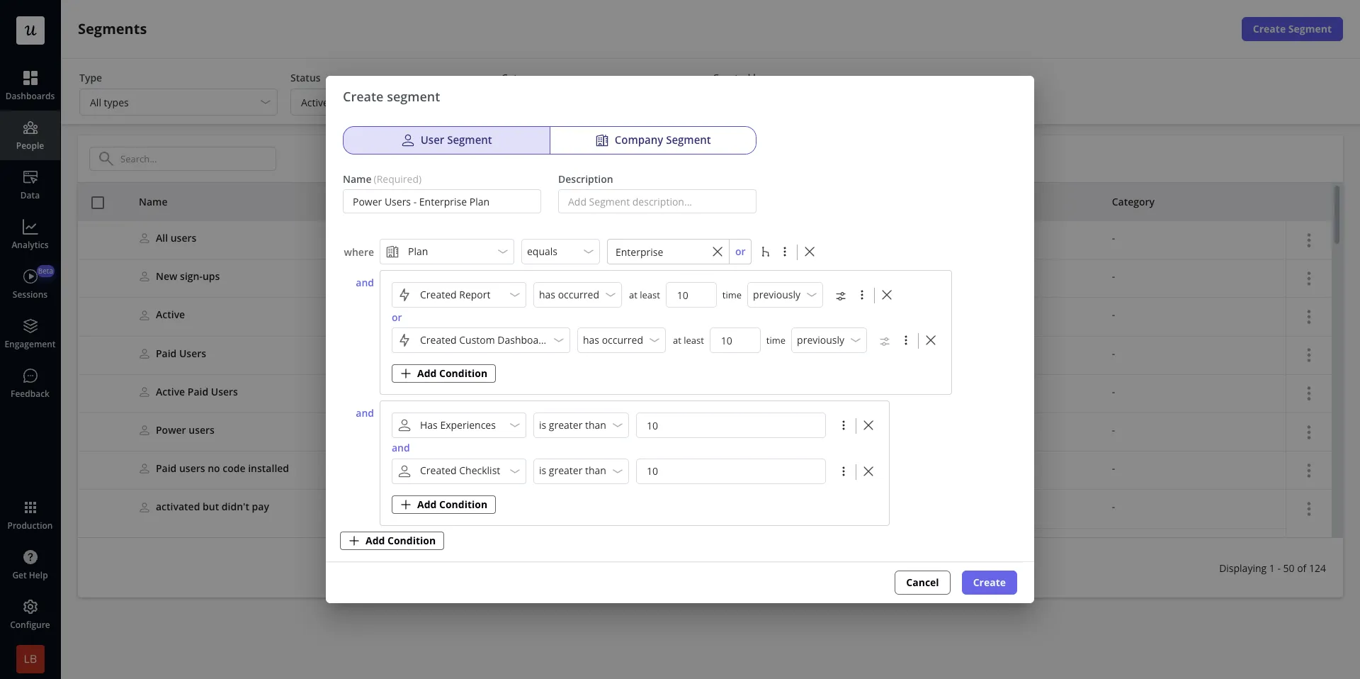 Create segment