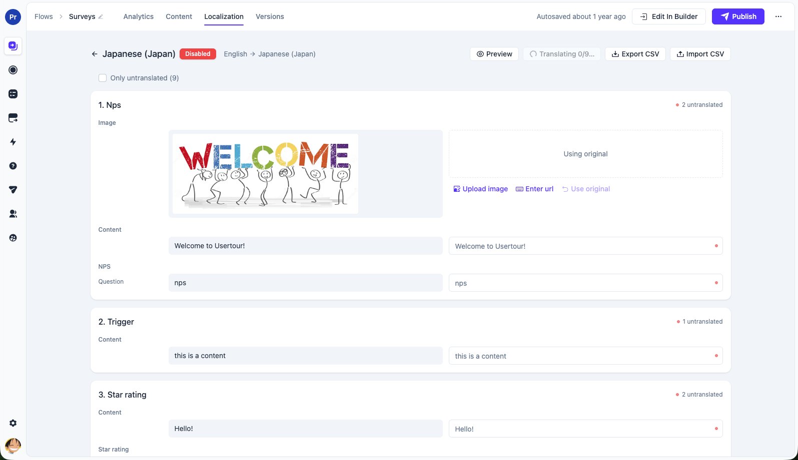 AI translate in progress