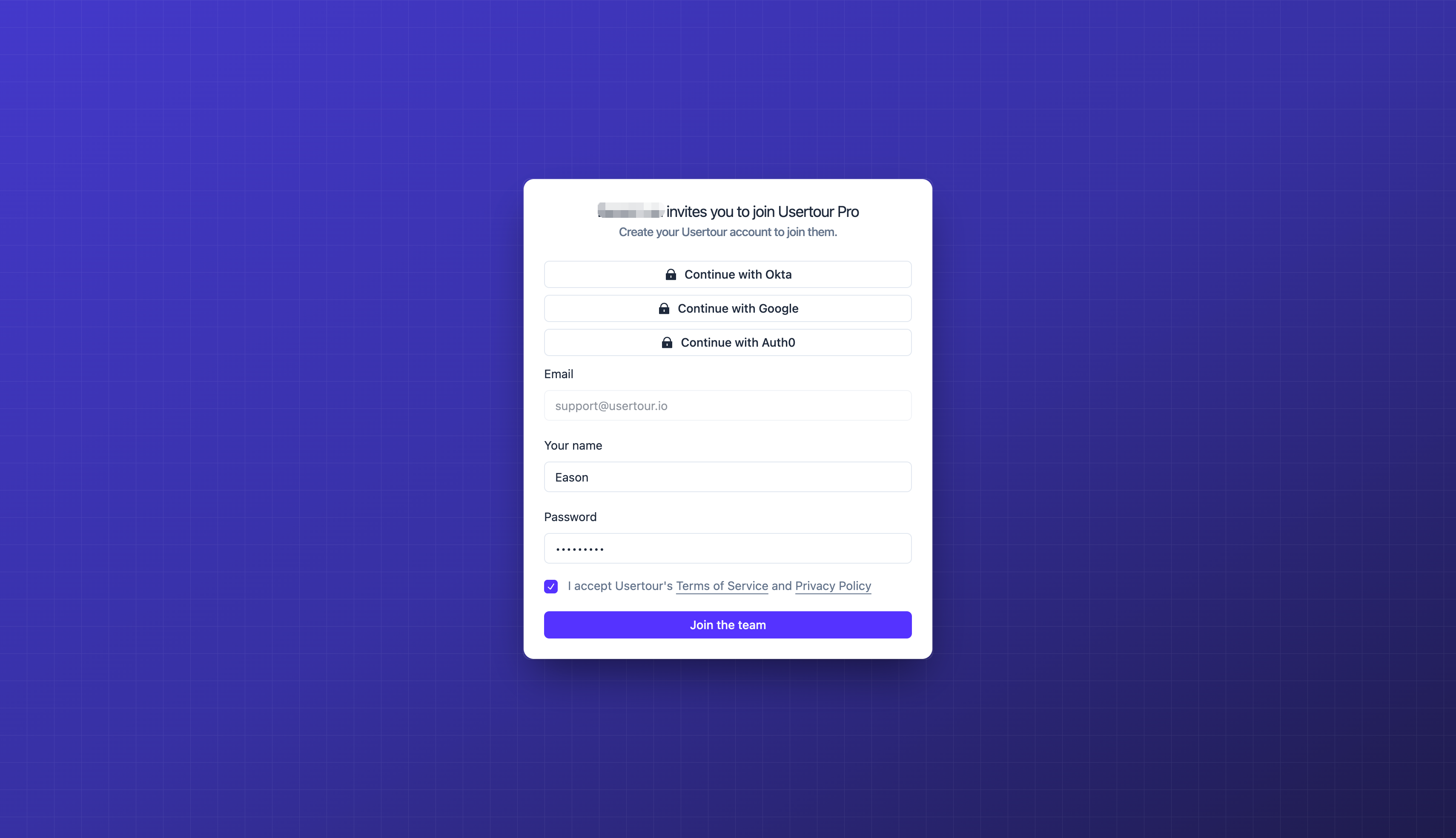 Accept the invitation with your main account