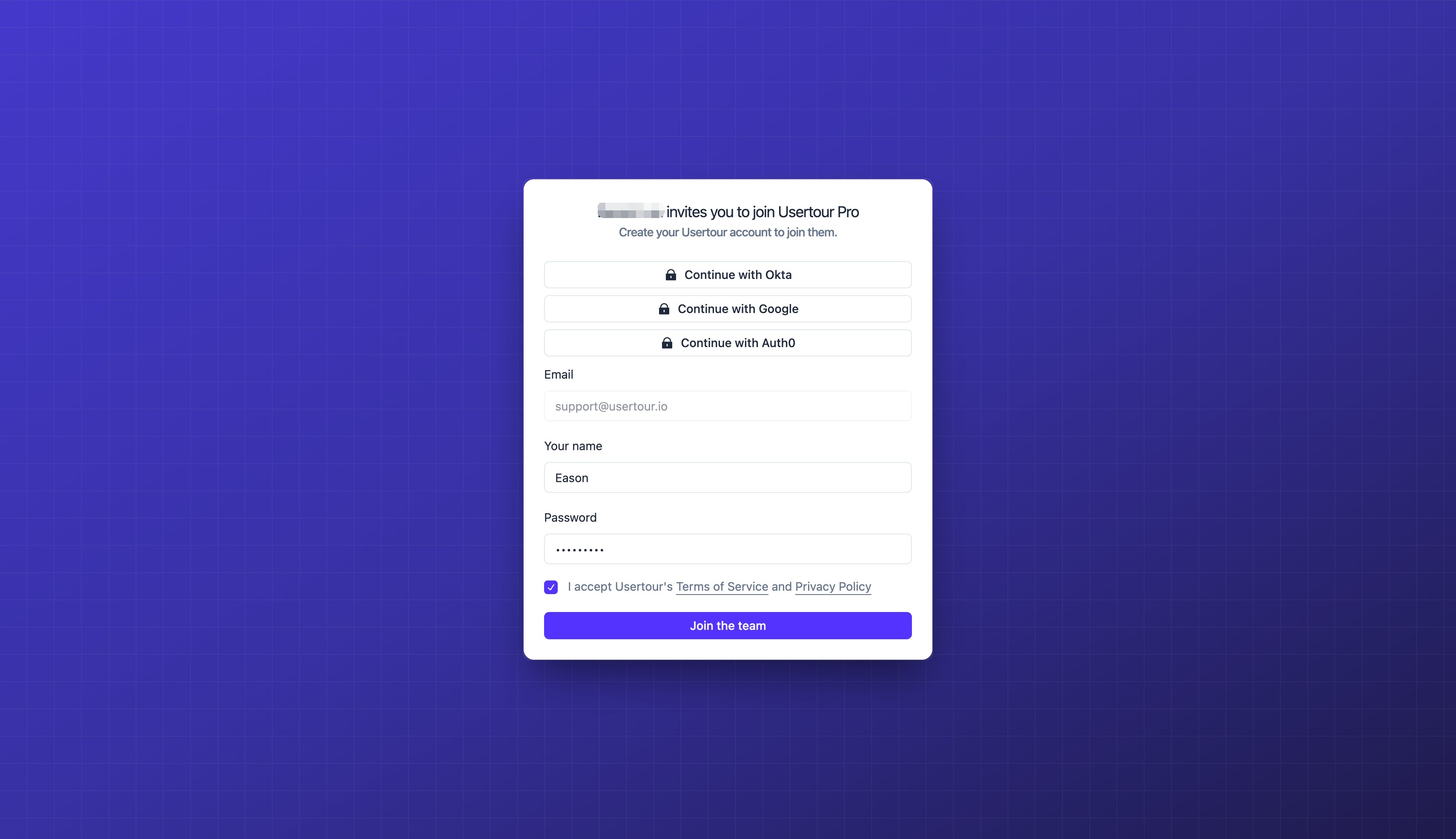 Accept the invitation with your main account