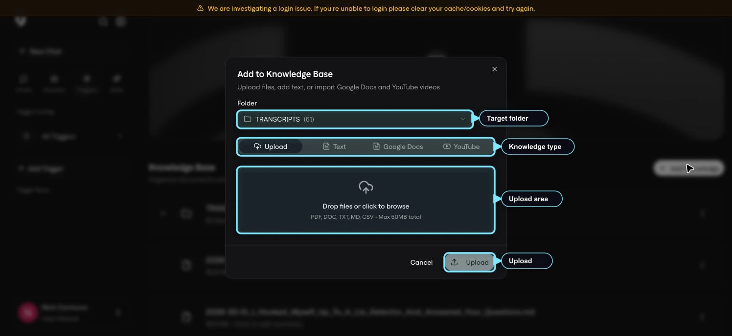 07 Add Knowledge Modal