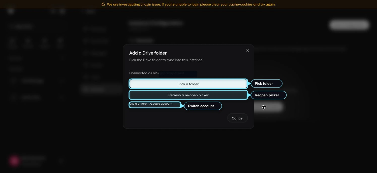 11 Drive Add Folder Modal