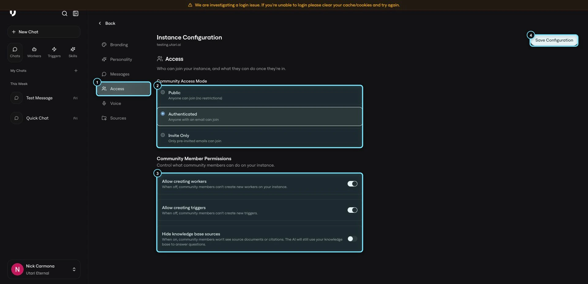 Sop5 Access Settings