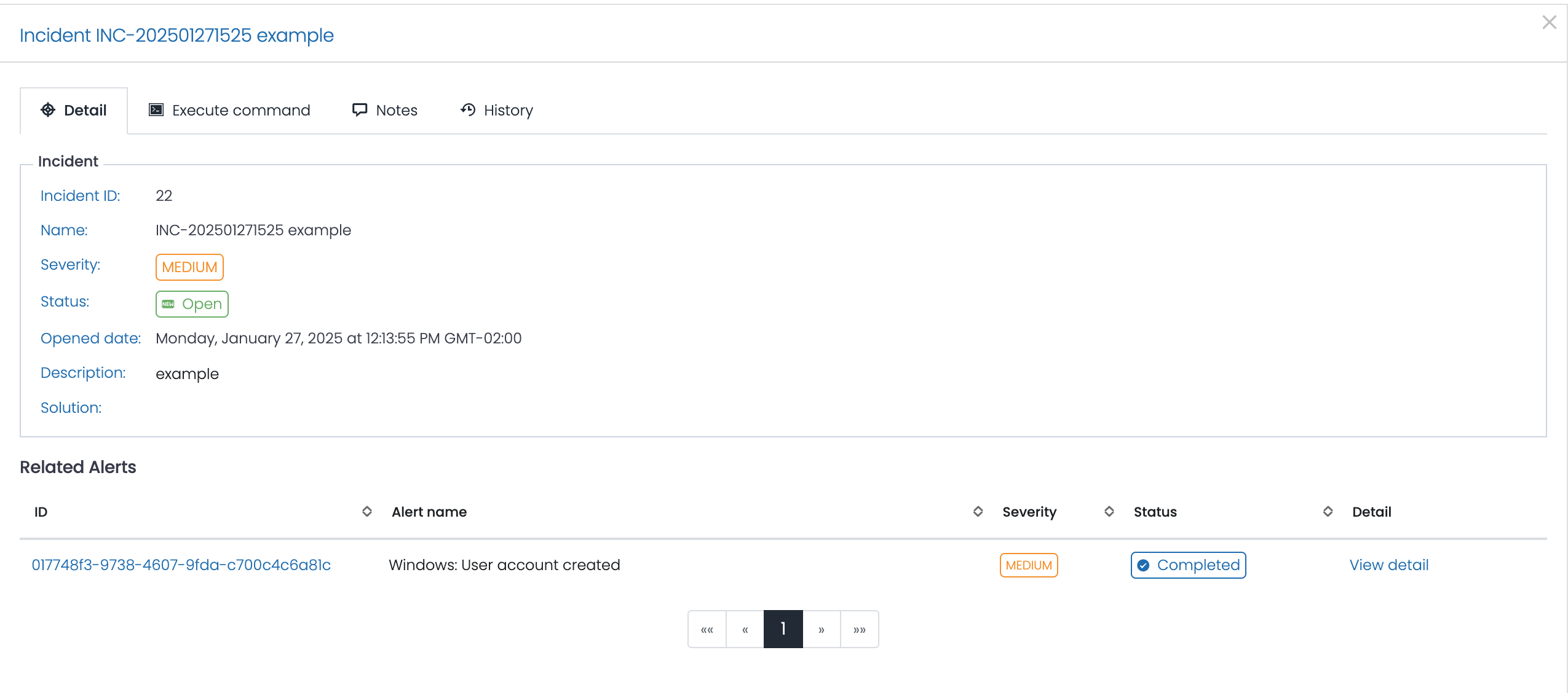 Create an Incident
