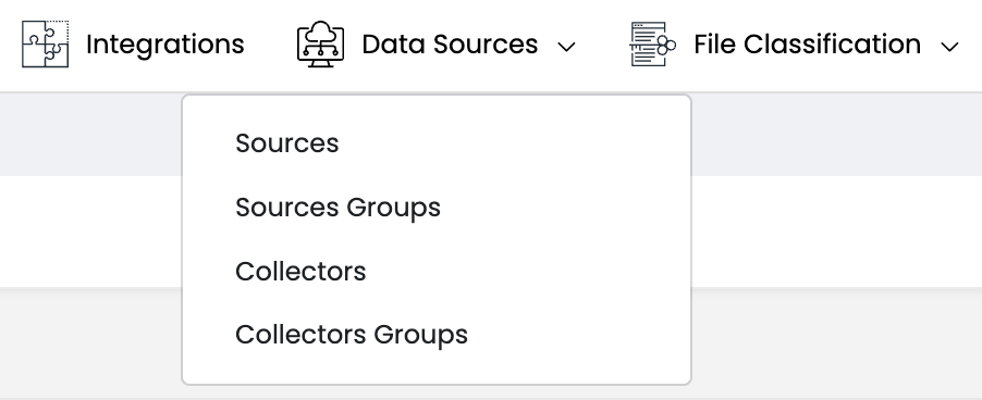 Menu Data Sources