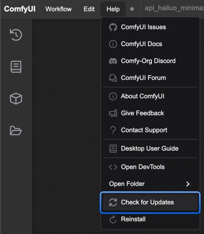 ComfyUI Desktop Check Updates