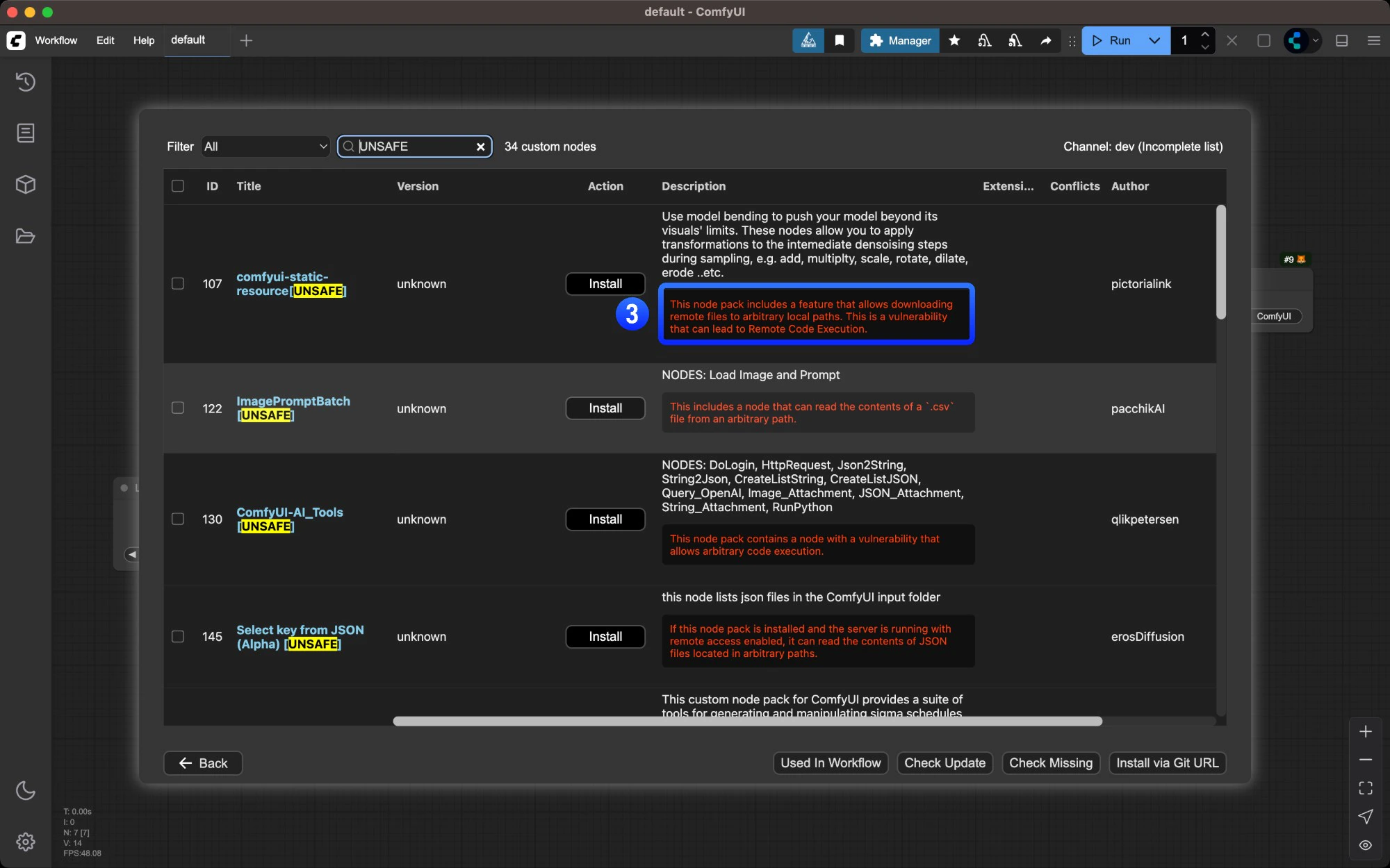 Enter node name in search box