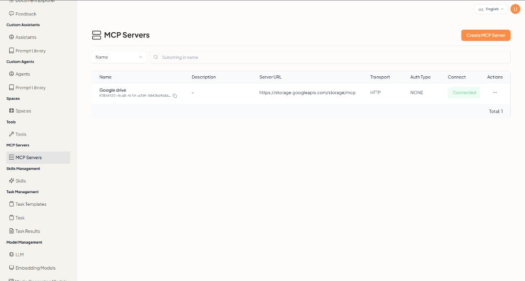 MCP Servers list