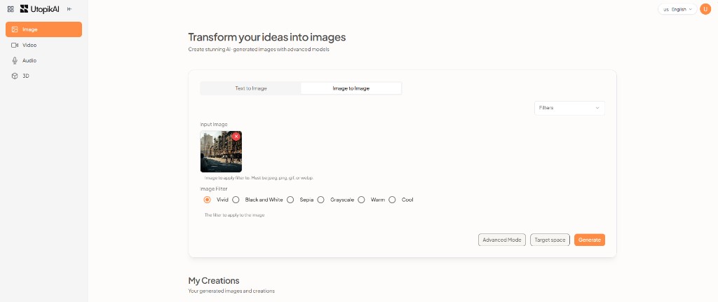 Studio Image — Image to Image with filters