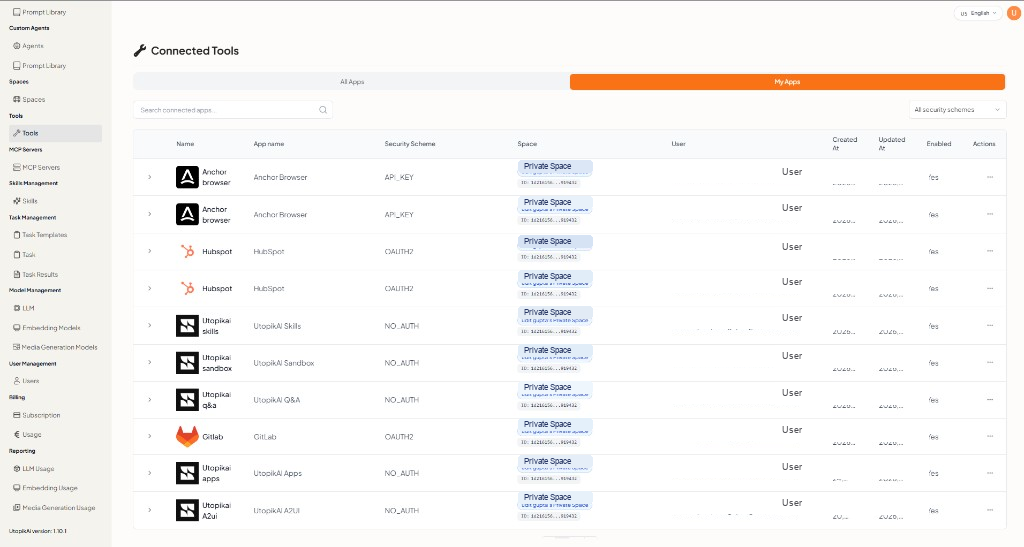 Connected Tools — My Apps